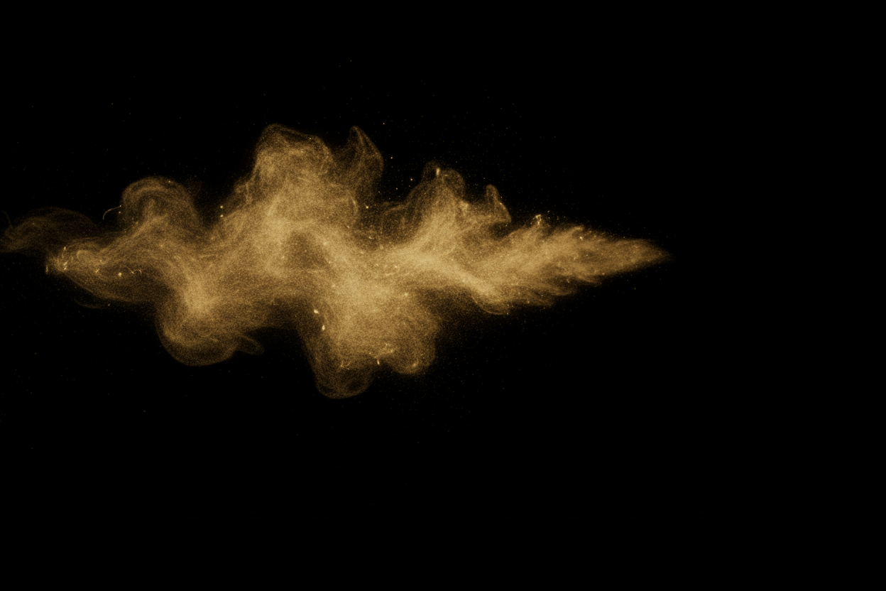 Pure dark gold divine breath flowing